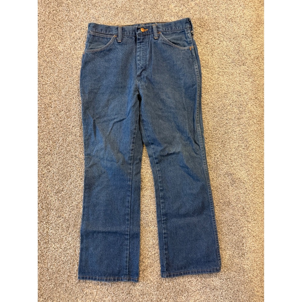 Vintage Wrangler Jeans Mens 34x29 Blue 945NAV Made in USA Straight Leg Cotton